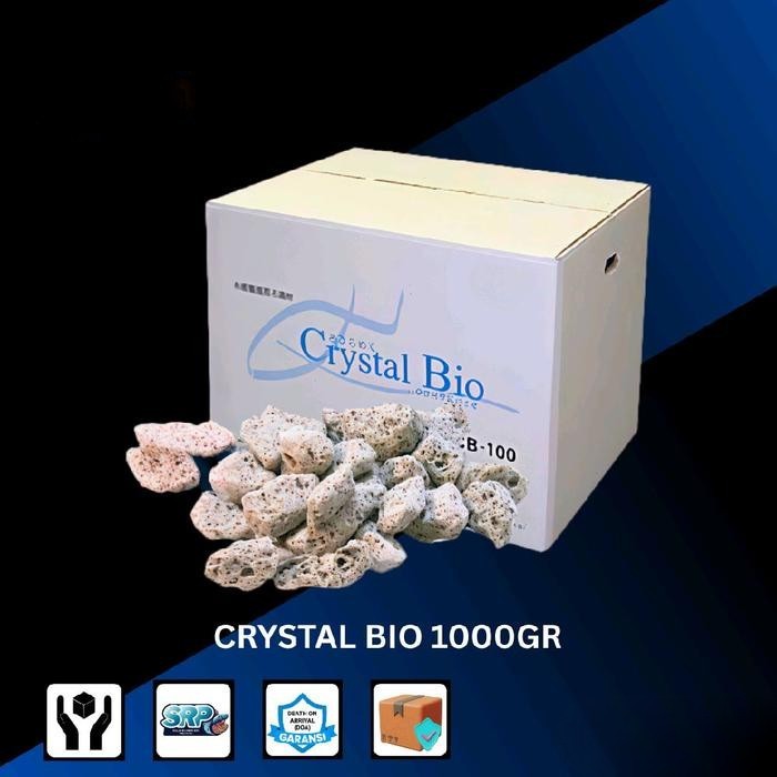 BLUEFINERYMedia Filter Crystal Bio 1000gr Original Japan Kristal Bio 1kg Crystal Bio Media Filter Pr