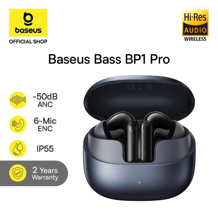Baseus BP1 Pro TWS ANC Hi-Res LDAC -50dB 6 Mic ENC with IP55 & 55H Earbud Earphone Bluetooth 6.0