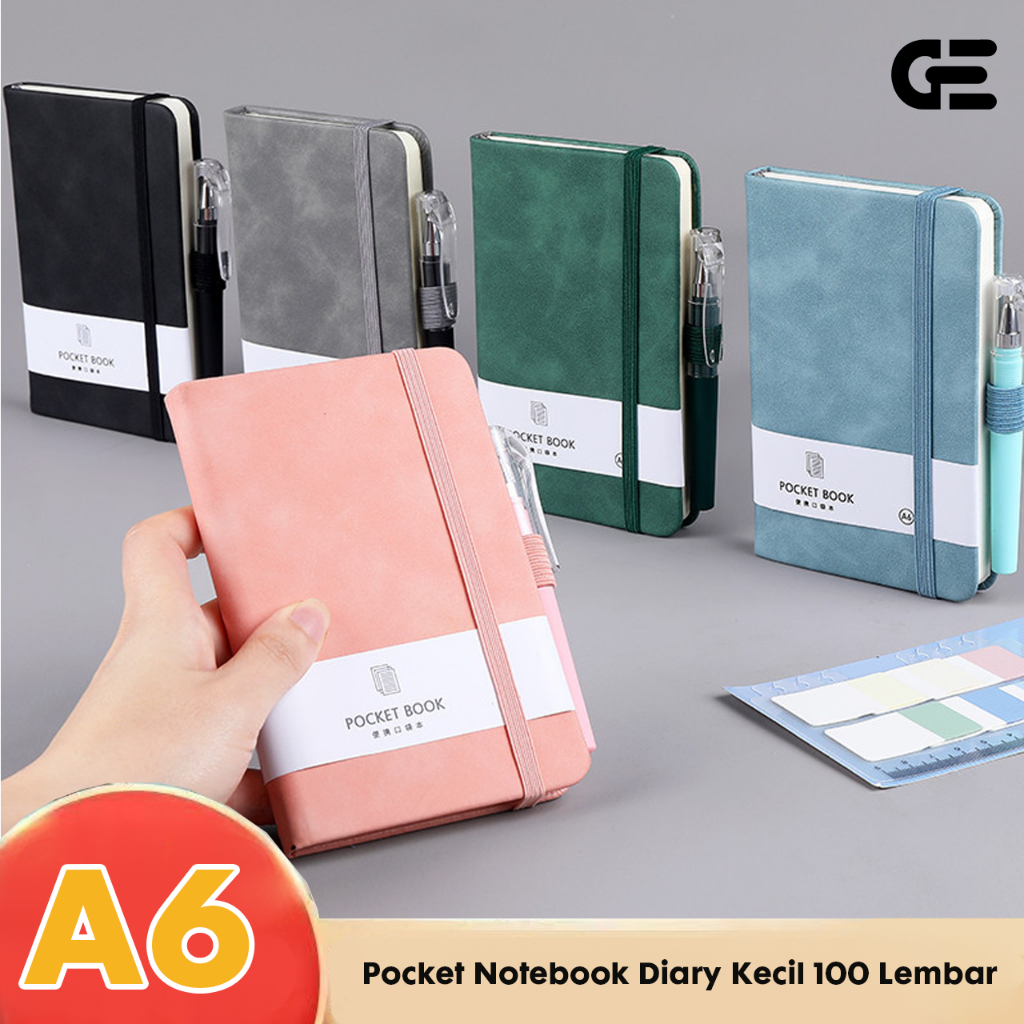 

[READY] Notebook A6 Pocket Buku Diary Kecil Pertemuan Scrapbook Mini 100 Lembar Buku Saku A6 Premium