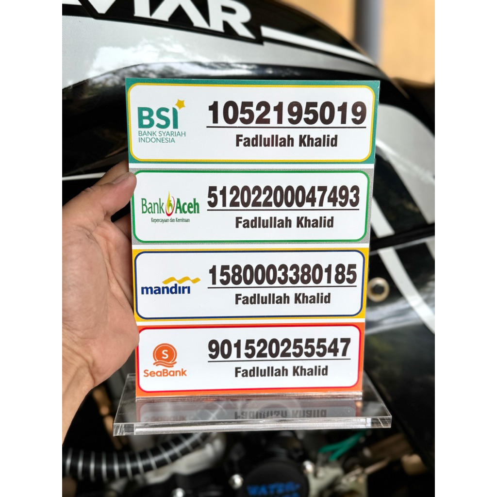 

BISA CUSTOM REKENING DLL AKRILIK MEJA UKURAN 15x20cm BAHAN AKRILIK TEBAL