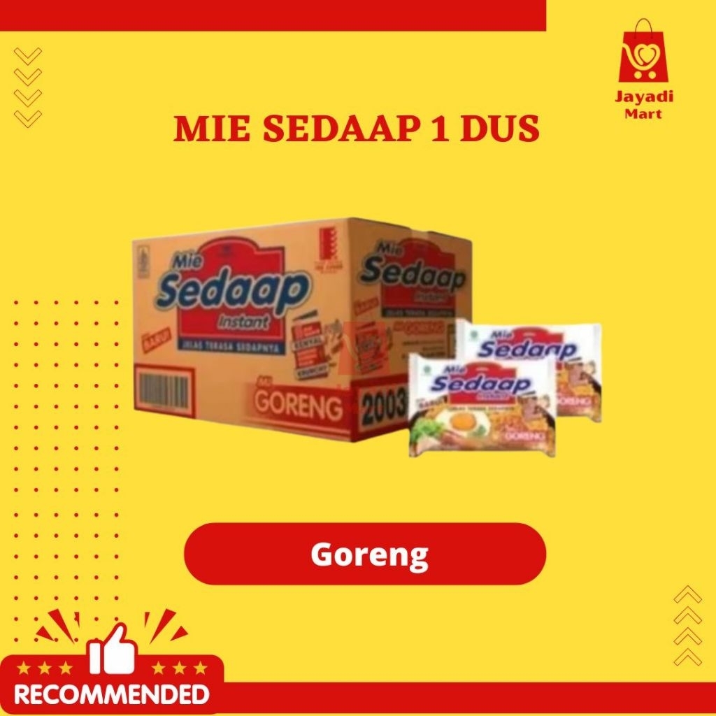 

SEDAAP MIE INSTANT GORENG 1 DUS ISI 40 BUNGKUS