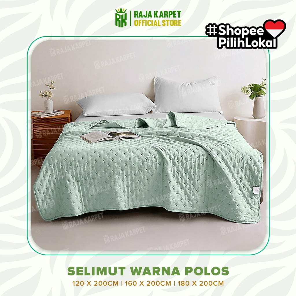 RAJA - Selimut Polos Jepang Halus Lembut Bahan Microtex + Dacron Blanket Selimut Lembut Halus