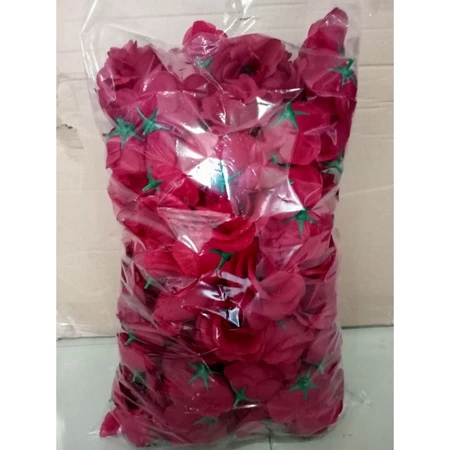 Rose Tanpa Tangkai Isi 100 Pcs . Bunga mawar mak artificial. Kepala mawar. Kuntum mawar