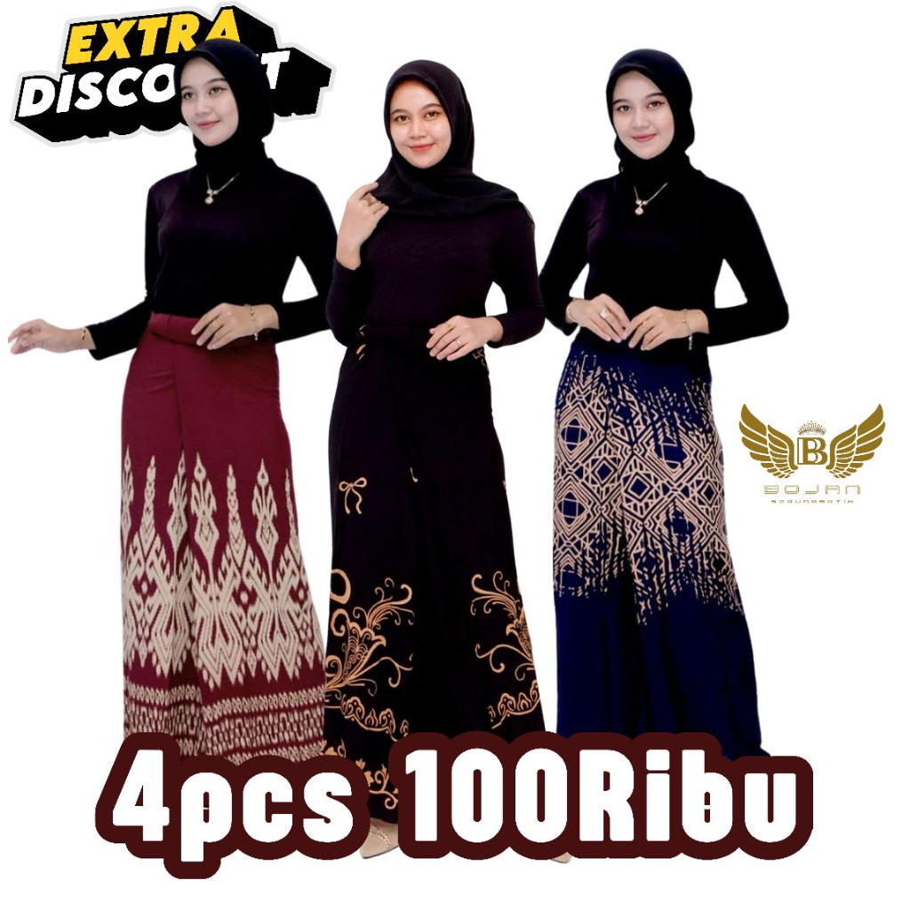 Sarung Wanita 100 Ribuan Dapat 4pcs Sarung Batik Santriwati Sarung Goyor Adem Nyaman Di Pakai