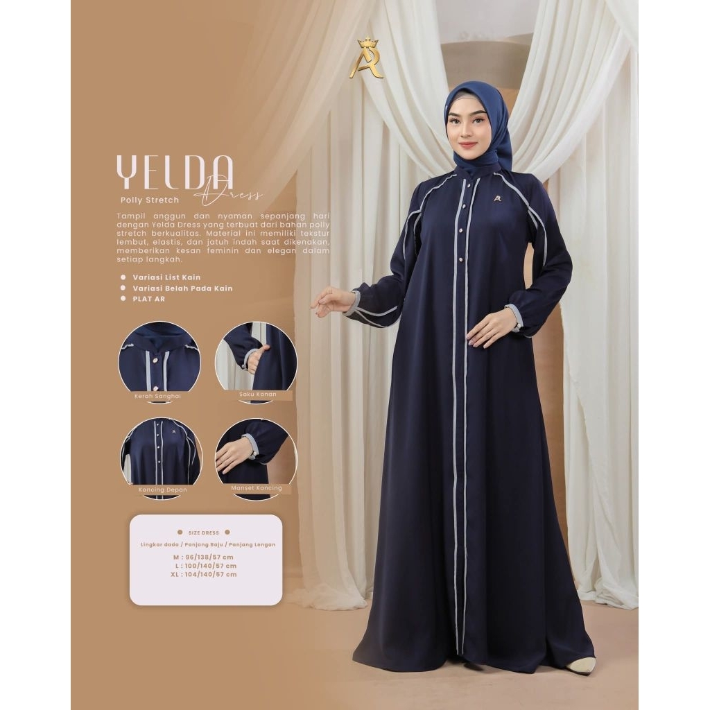 Yelda dres Dres Arrafi polos Gamis Arrafi Gamis polos simpel Dres viral