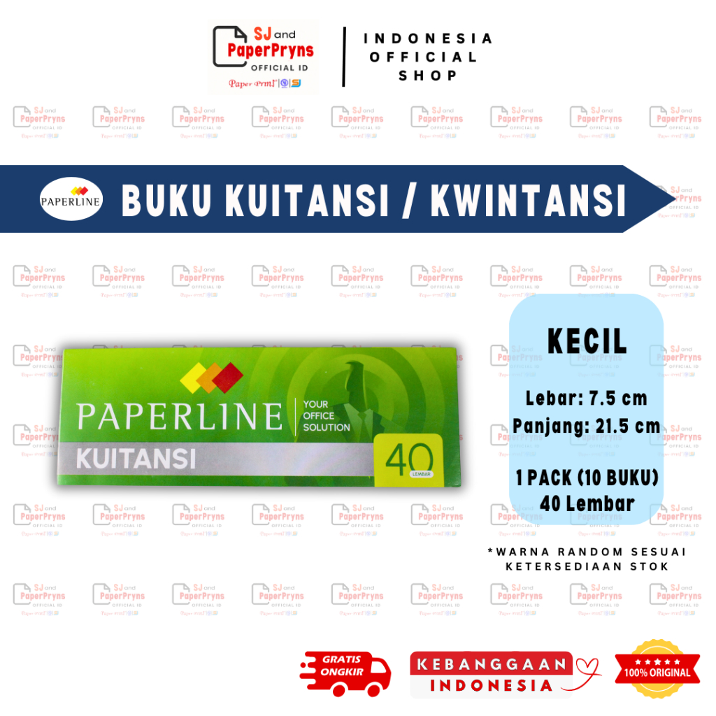 

Buku Kwitansi Kuitansi Paperline Kecil [40 Lembar] – 1 Pack 10 Buku