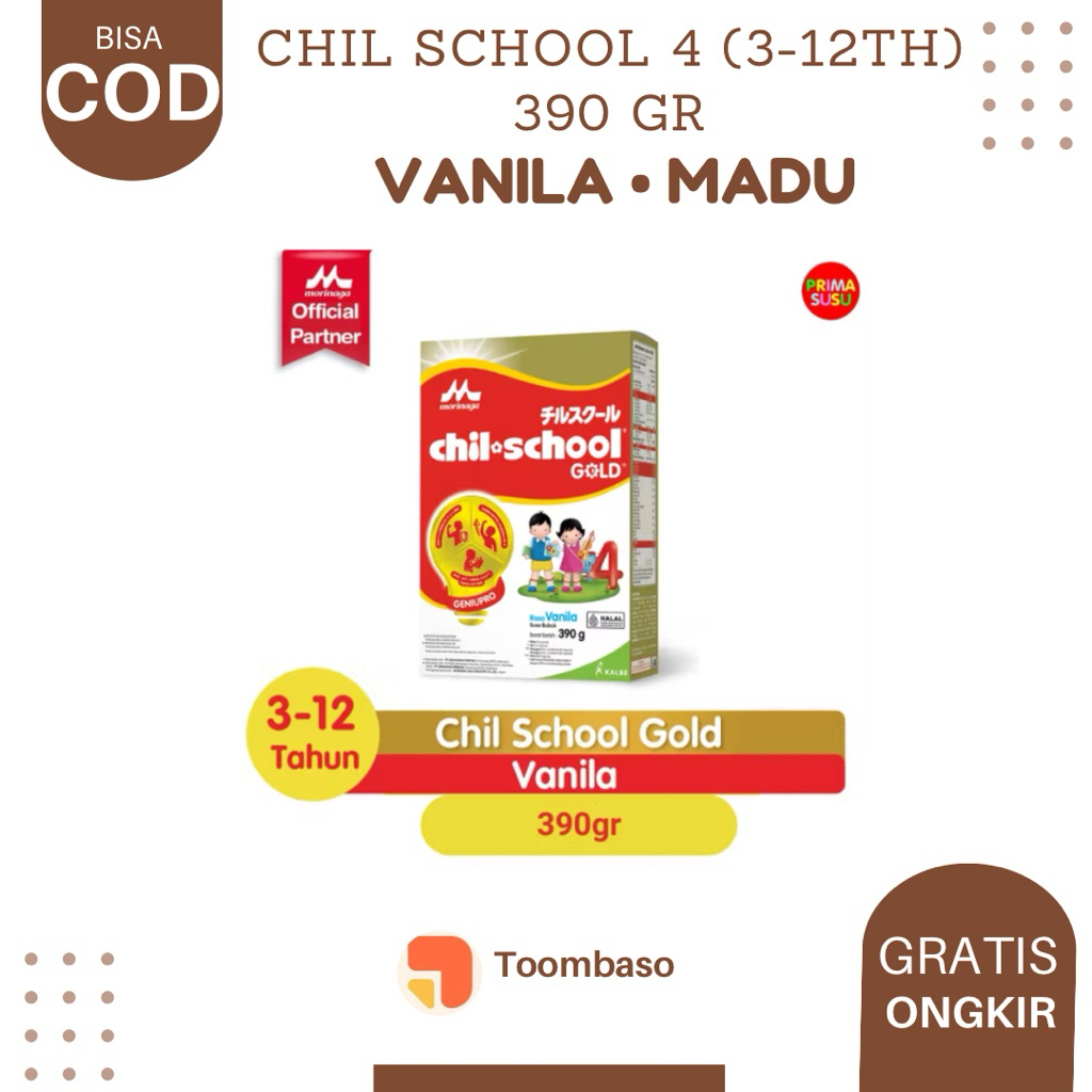 

(1 DUS) Chil School 4 390 Gr, Vanila, Madu Termurah Bisa COD