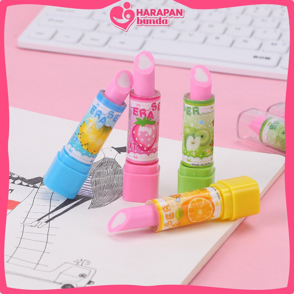 

EC Penghapus Pensil Model Lipstik Karakter Buah Random / Eraser Buah Warna Warni Lucu / Penghapus Pensil Eraser Fruits Import Harapan Bunda A70