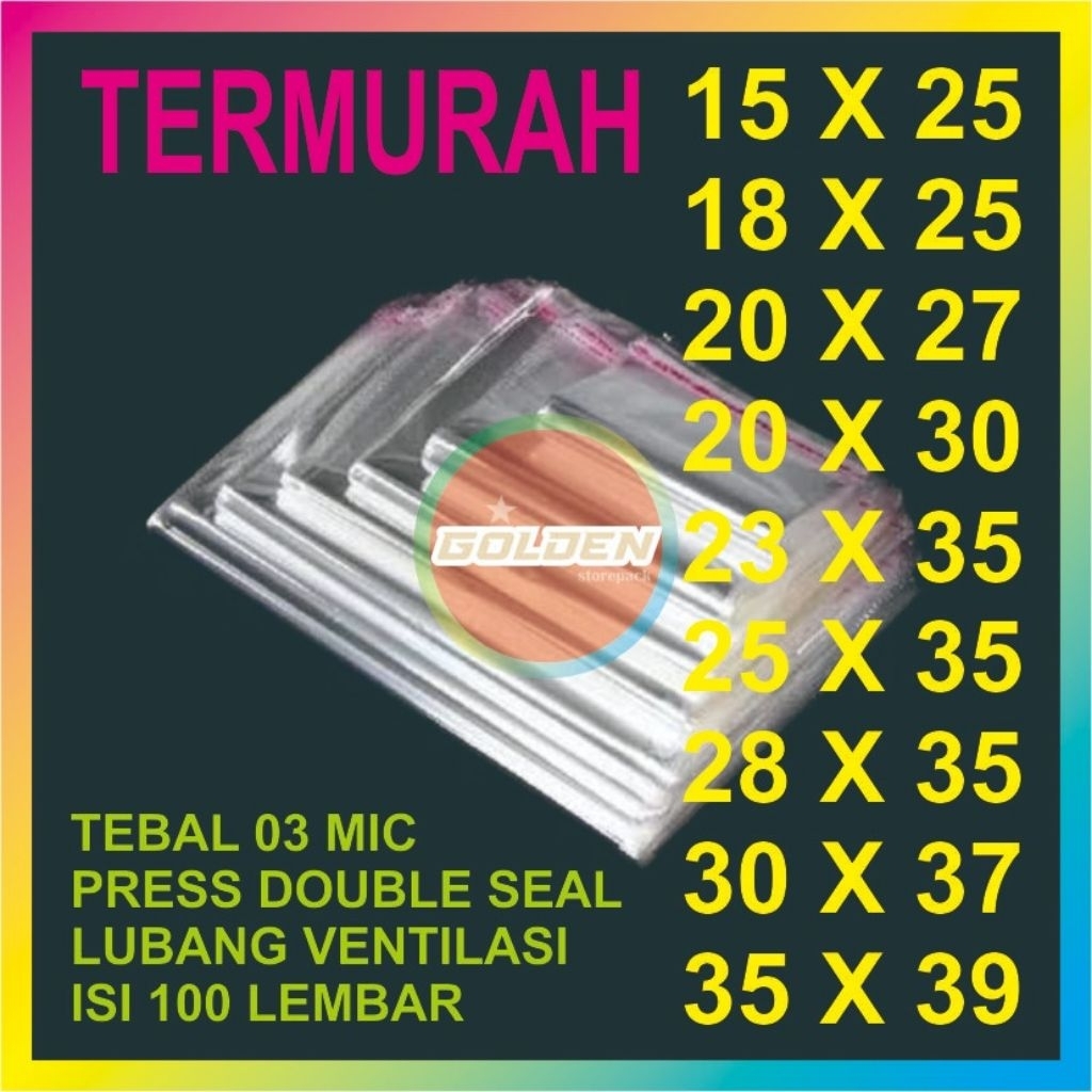 Plastik OPP Double Seal 03 mic isi 100 lembar
