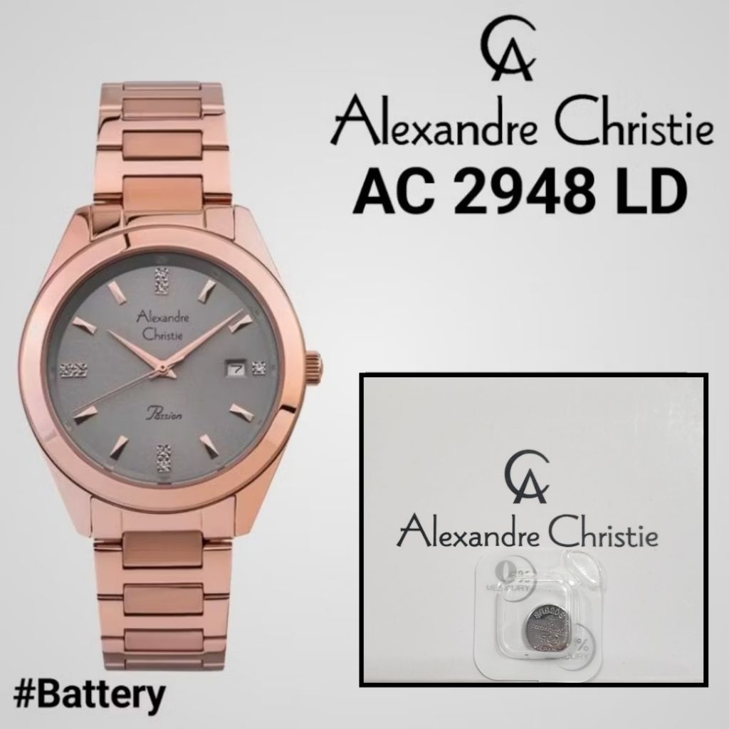 Baterai Jam Tangan Alexandre Christie AC 2948 LD