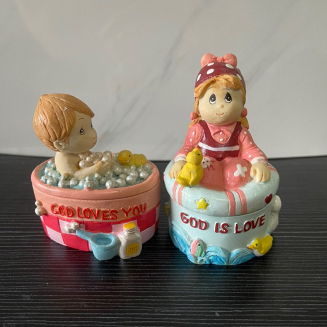 Tempat sesuatu resin/kotak perhiasan/precious moments/precious moment/teddy bear/teddy bear collecti