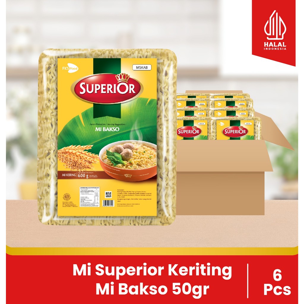 

Mi Superior Keriting - Mi Bakso - 1 Karton - 12 Keping - 50gr
