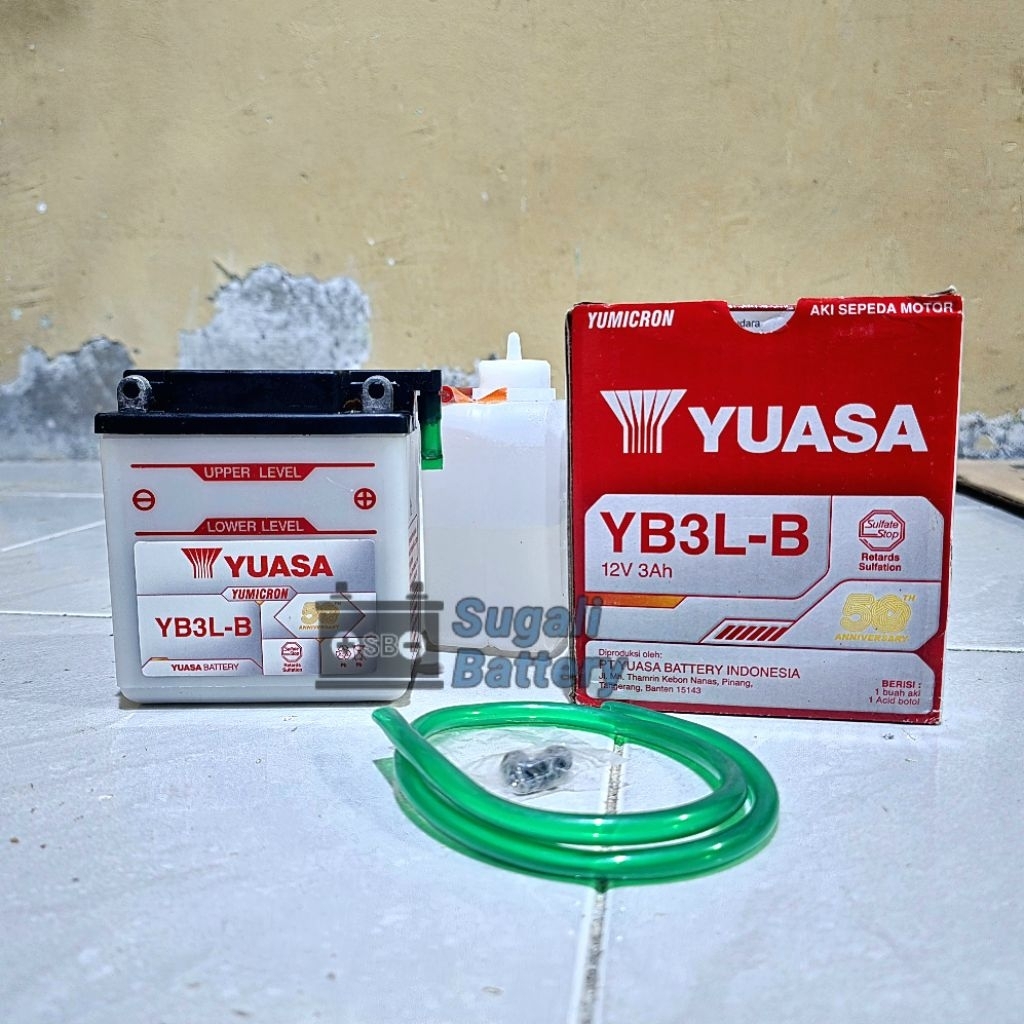 Aki Motor RX KING RX-Z RX SPECIAL YUASA YB3L-B Aki Basah 12volt 3Ah