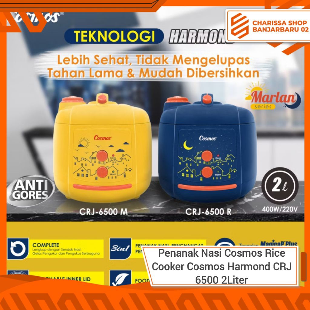 Penanak Nasi Cosmos Rice Cooker Cosmos Harmond CRJ 6500 2Liter