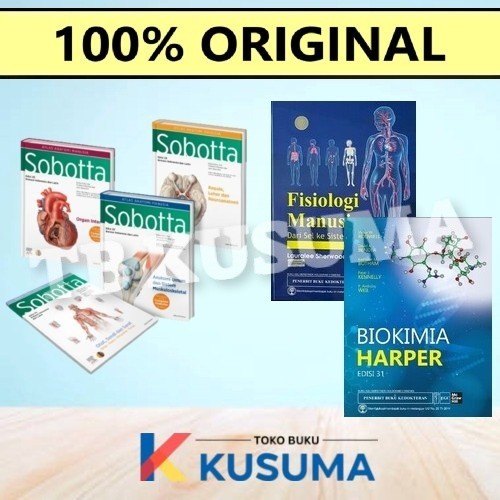 PAKET BUKU ATLAS SOBOTTA EDISI 25 FISIOLOGI SHERWOOD BIOKIMIA HARPER - ORIGINAL