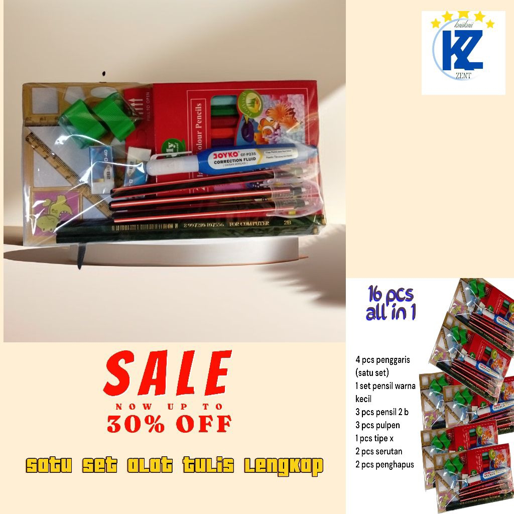

SATU SET ALAT TULIS LENGKAP PERLENGKAPAN SEKOLAH PAUD TK SD TERMURAH