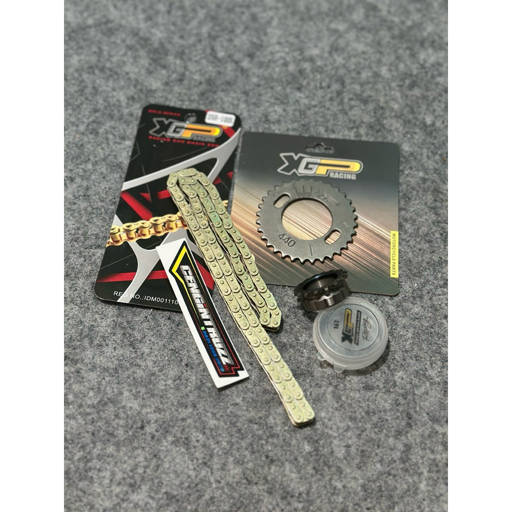 Rantai kamprat series DID 25H 100 102 L set gigi timing geser atas bawah pnp tiger gl megapro GL100