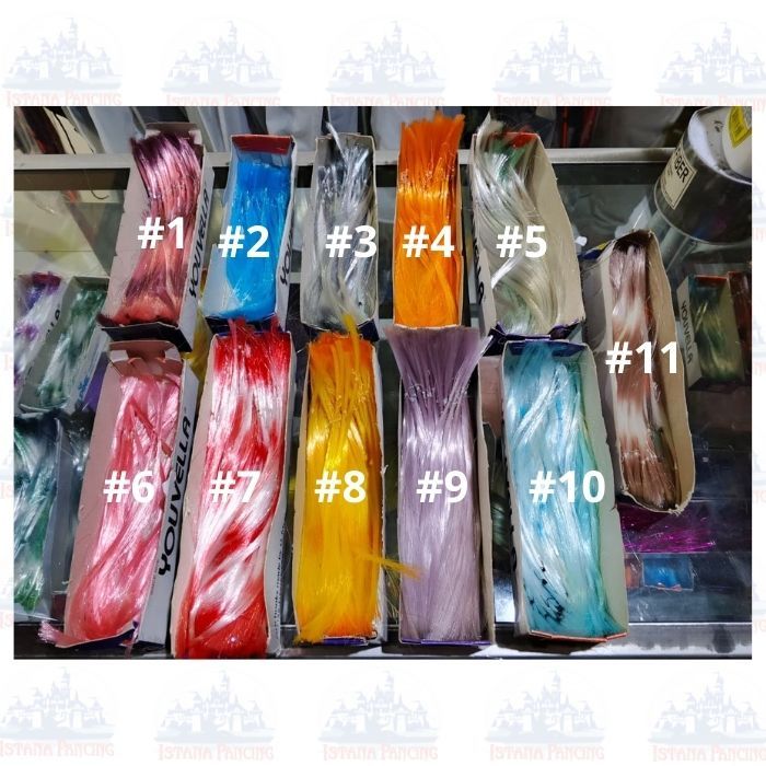 LAU AGOGO PANJANG 24 cm / LAU BENANG WARNA WARNI UMPAN MANCING PANCING MANIA