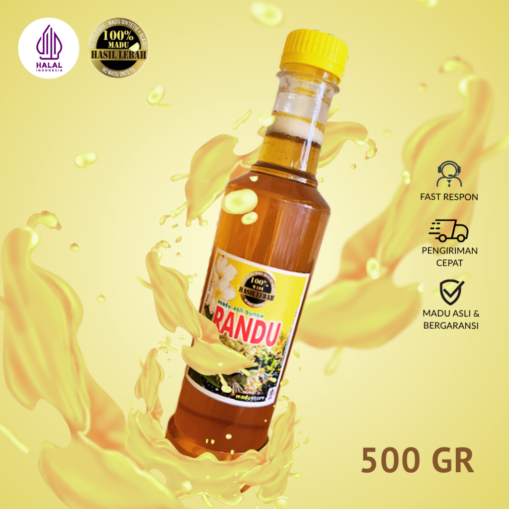 

MADU RANDU 500GR MADU MURNI 100% RAW HONEY DARI BUNGA RANDU ORIGINAL