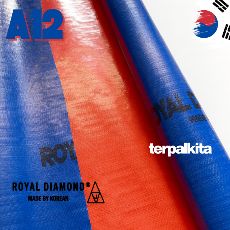 Sanstore05 Terpal 4X6 Tebal & 6X8 Tebal A12 Plastik Korea Anti Air & Panas Royal Diamond & Orchid