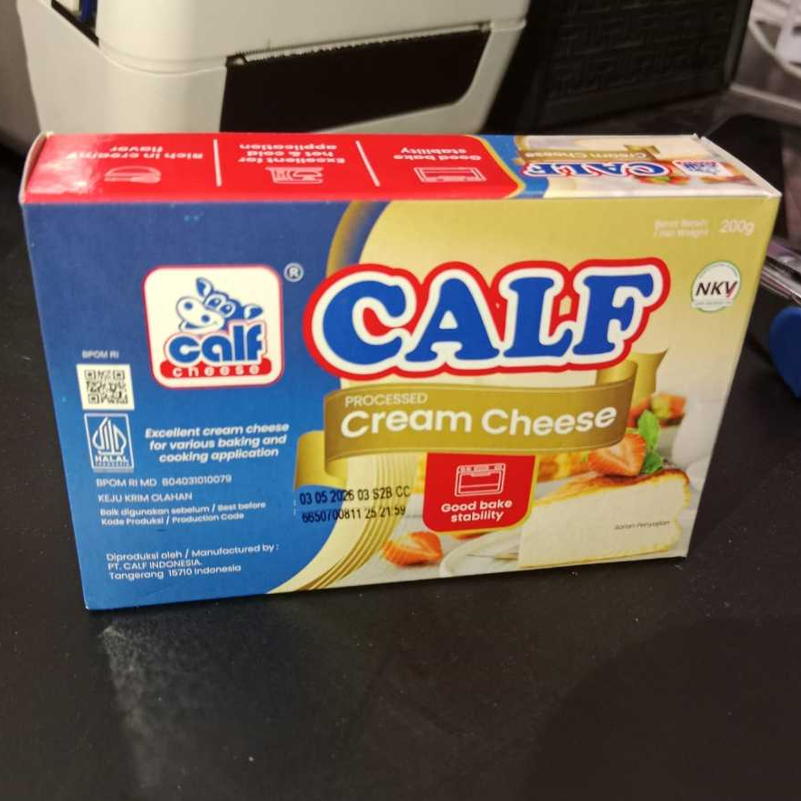 

Keju Cream Cheese Calf 200 Gram Keju Calf / Pcs
