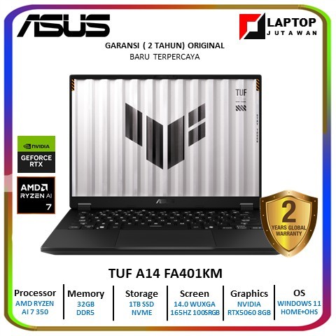 ASUS TUF A14 FA401KM RYZEN AI 7 350 RTX5060 8GB/ 32GB 1TB W11+OHS+M365B 14.0 WQXGA 165HZ 100SRGB (BO