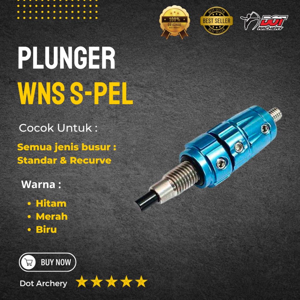 Plunger Panahan | Plunger WNS S-PEL Original | Alat Stabilitas Arrow untuk Busur Standar Recurve