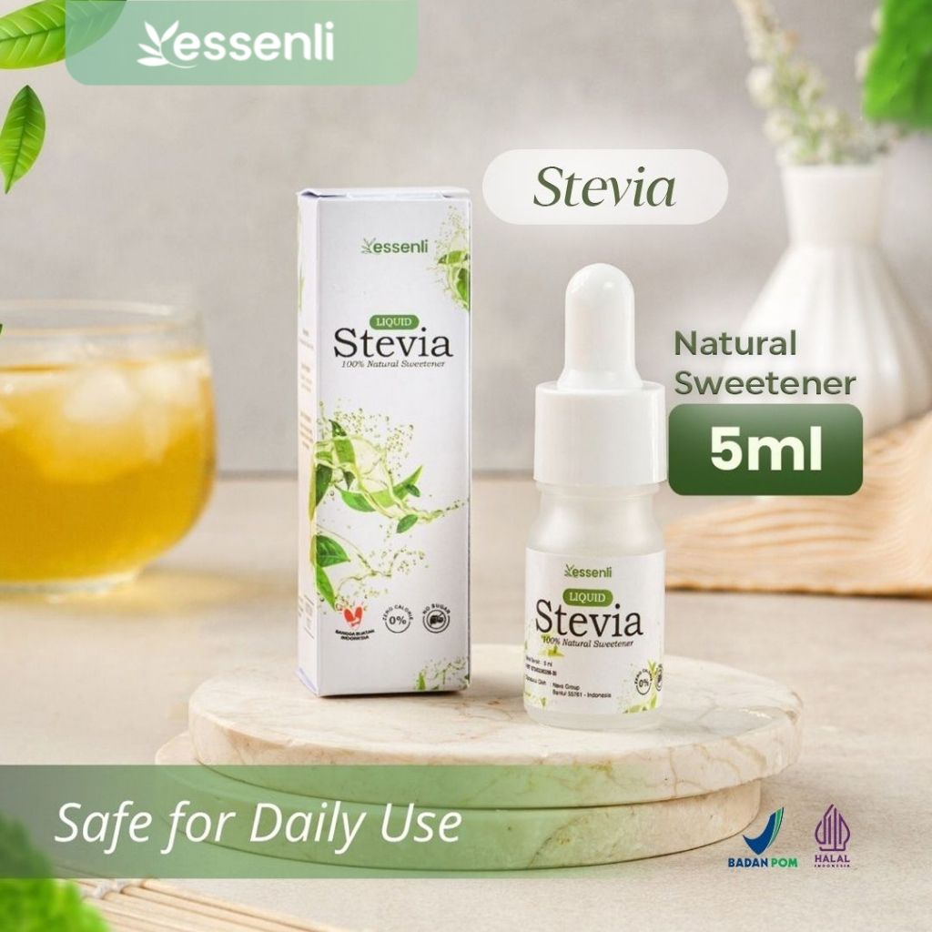

ESSENLI Stevia 5ml Pemanis Alami 0 Kalori / Natural Sweetener