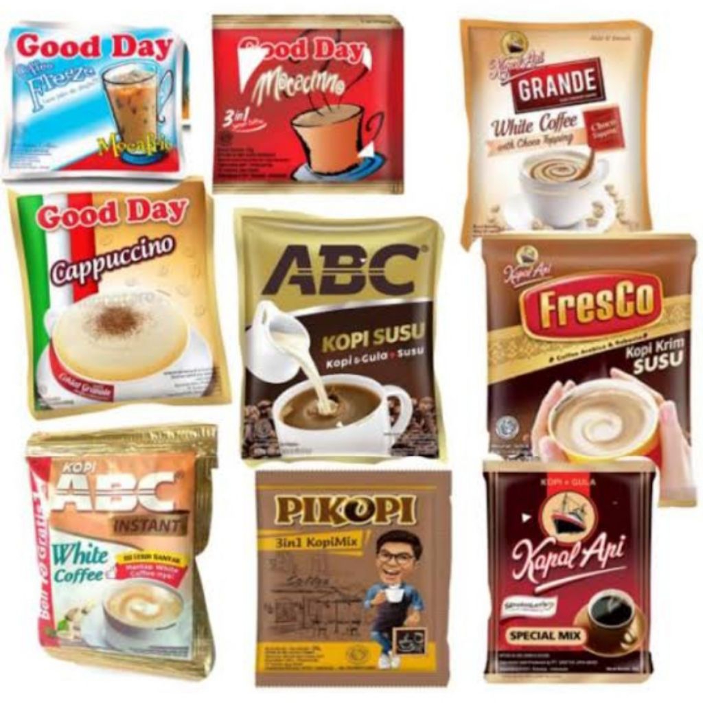 

(berkahjoyo) ANEKA MACAM KOPI SACHET KARTONAN