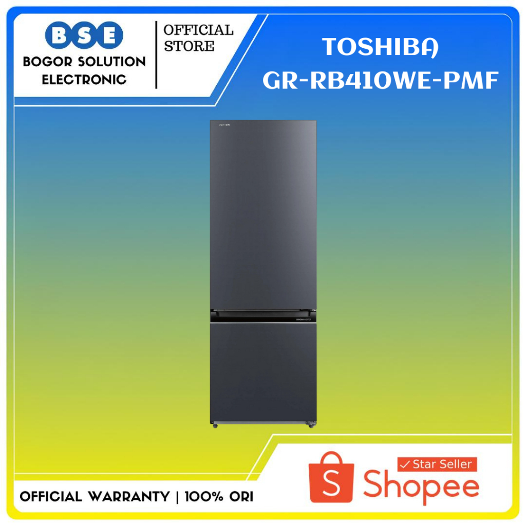 Kulkas Toshiba GRRB410WE Kulkas Freezer Bawah Inverter 325 Liter Toshiba GR-RB410WE