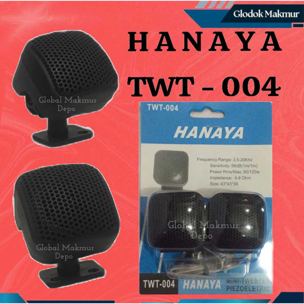 TWEETER MOBIL HANAYA HL-004 TWITER SPIKER MOBIL TWT004 KOTAK HITAM