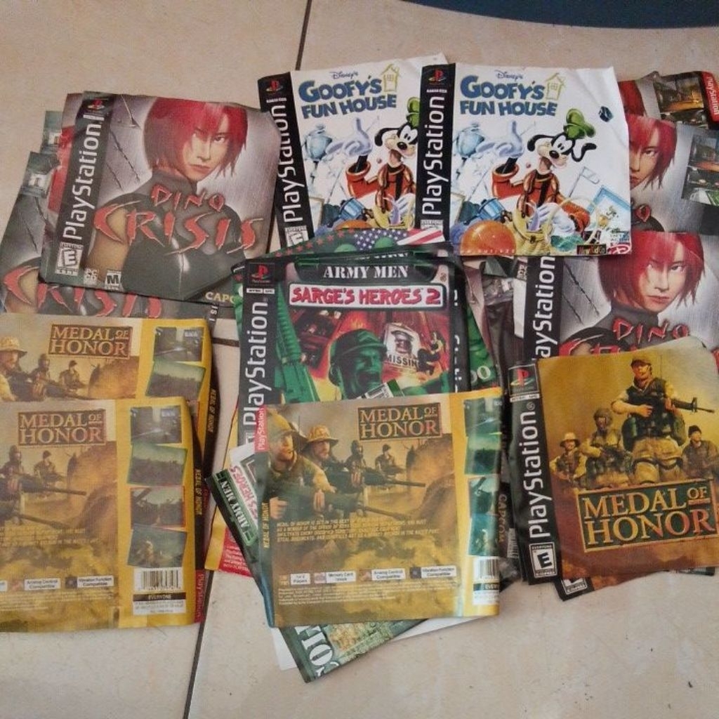 cover bekas cd / dvd ps1 dan ps2