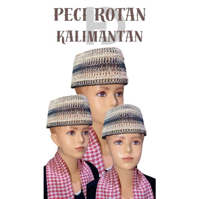 peci rotan kalimantan / peci rotan asli/ peci rotan elegan
