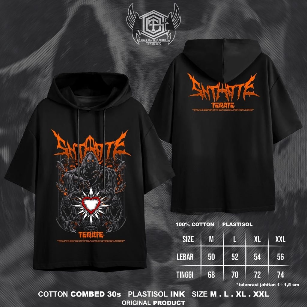 Kaos Hoodie PSHT - Kaos Hoodie Lengan Pendek PSHT - Kaos PSHT Keren