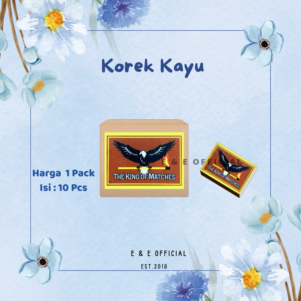 KOREK API KAYU JADUL / KOREK KAYU 1 PAK ISI 10 PCS