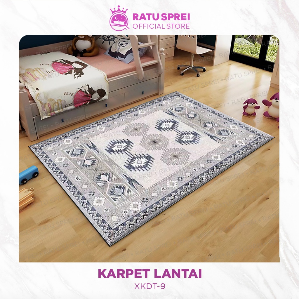 Karpet Lantai Bulu Microfiber Karpet Bulu Jumbo Karpet Empuk Karpet Estetik Anti Slip (1-60) -RATU