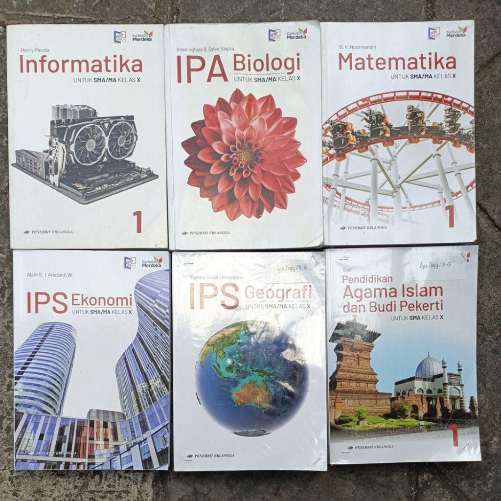 Buku Bekas Kurikulum Merdeka SMA Erlangga Kelas X ,XI dan XII