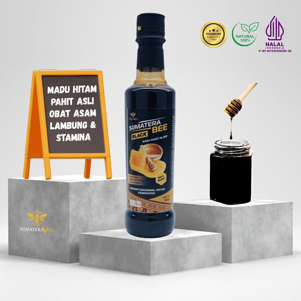 

Madu Hitam Pahit Asli 450gr SumateraBee | Madu Hutan Liar Premium Obat Asam Lambung & Stamina
