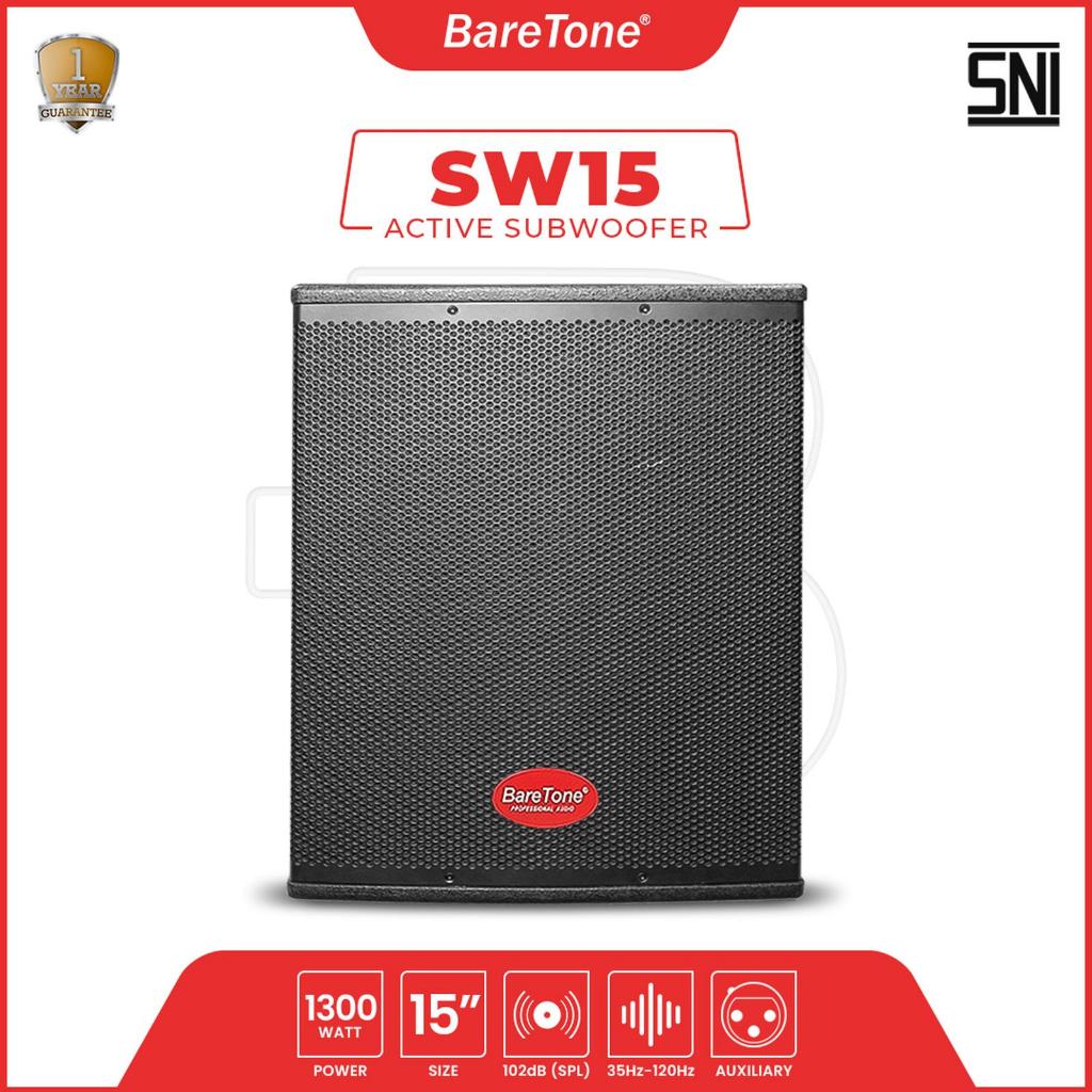 Baretone SW15 Active Subwoofer 15 Inch - SUBWOOFER AKTIF BARETONE SW15 ORIGINAL GARANSI RESMI