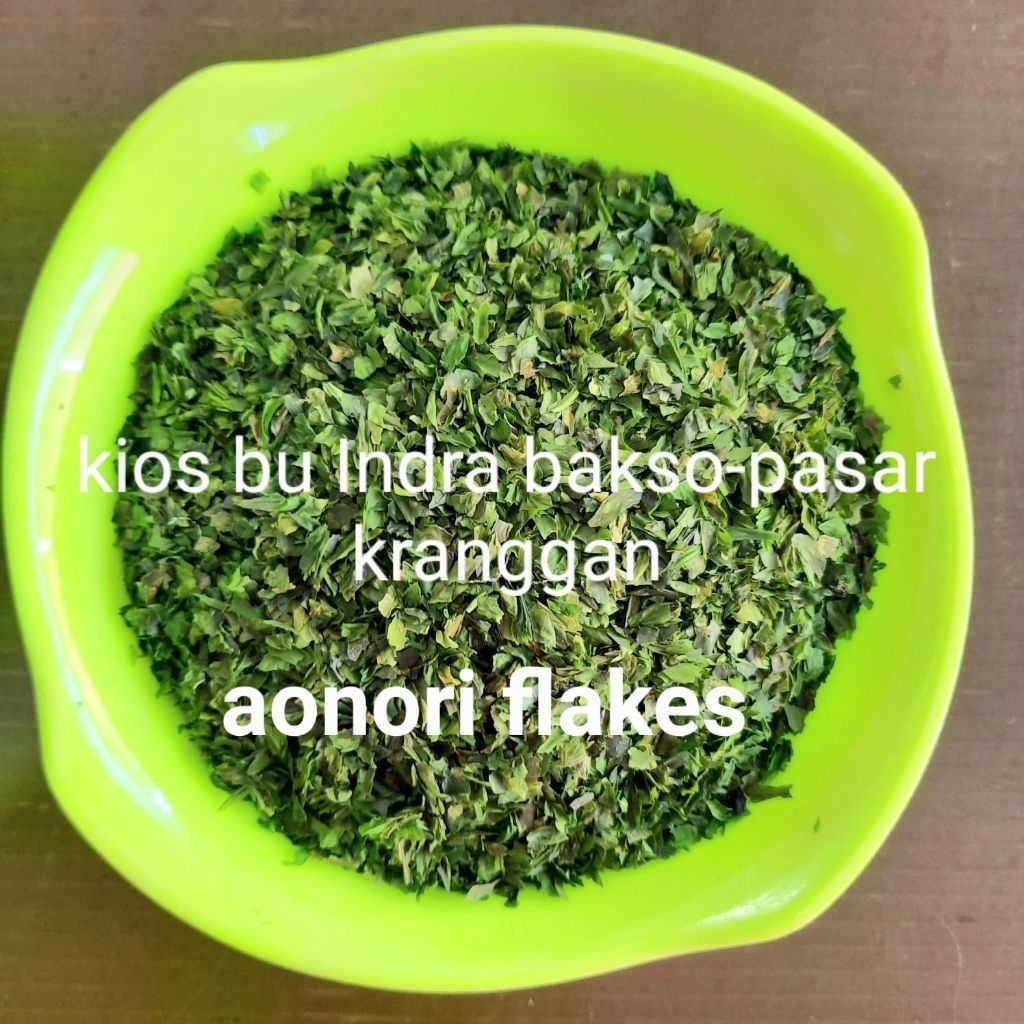 

aonori flake 20 gr ao nori serpihan rumput laut seaweed bubuk kasar flakes