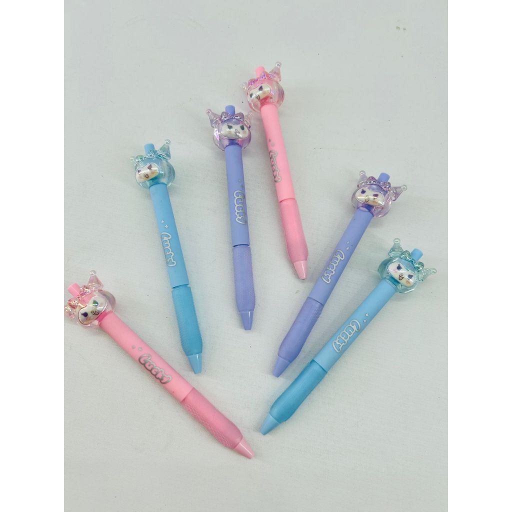 

Pulpen Kepala Kuromi Glossy/Pulpen Anak Pelajar Maen Cetekan Kepala Kuromi