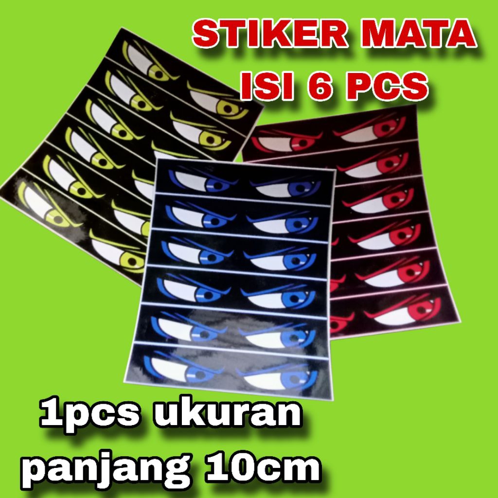 

STIKER MATA ISI 6 PCS BAHAN VYNIL HIGL GLOSY