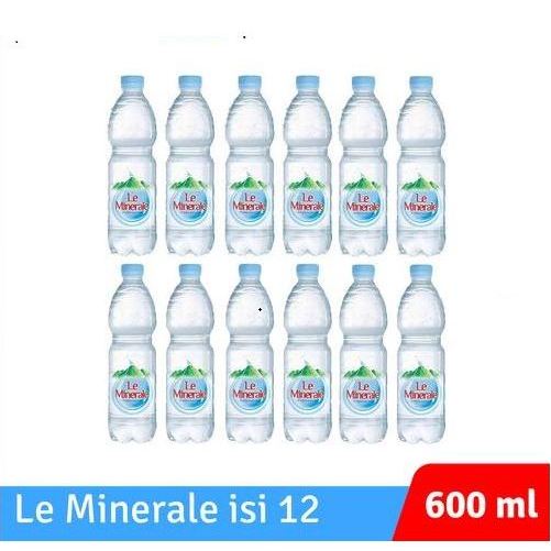 

LE MINERALE 600ml x 12 pcs AIR MINUM MINERAL BOTOL PAKET 12 PCS