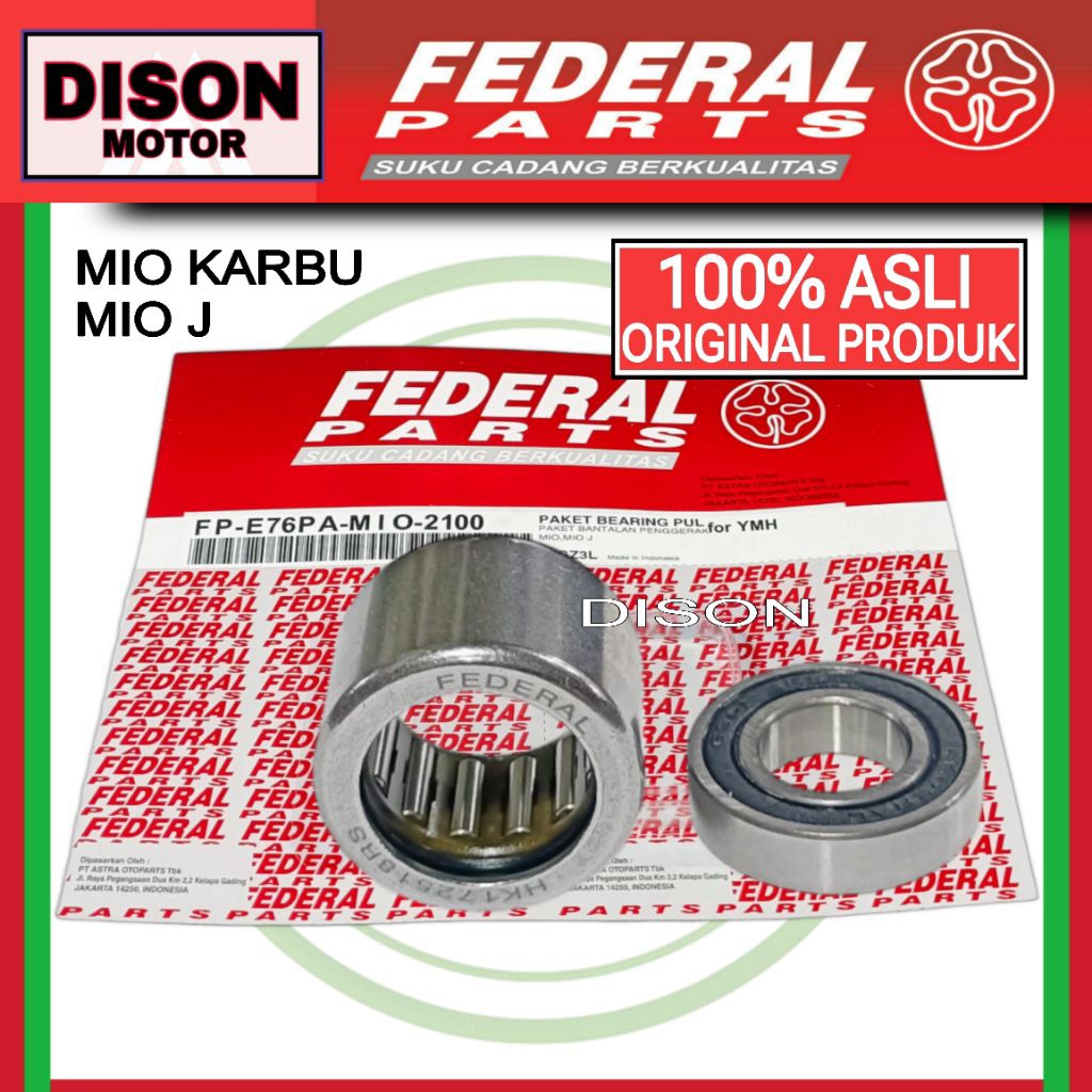 Bearing laher pully federal mio karbu Mio j Mio sporty original laher puli pulley mio