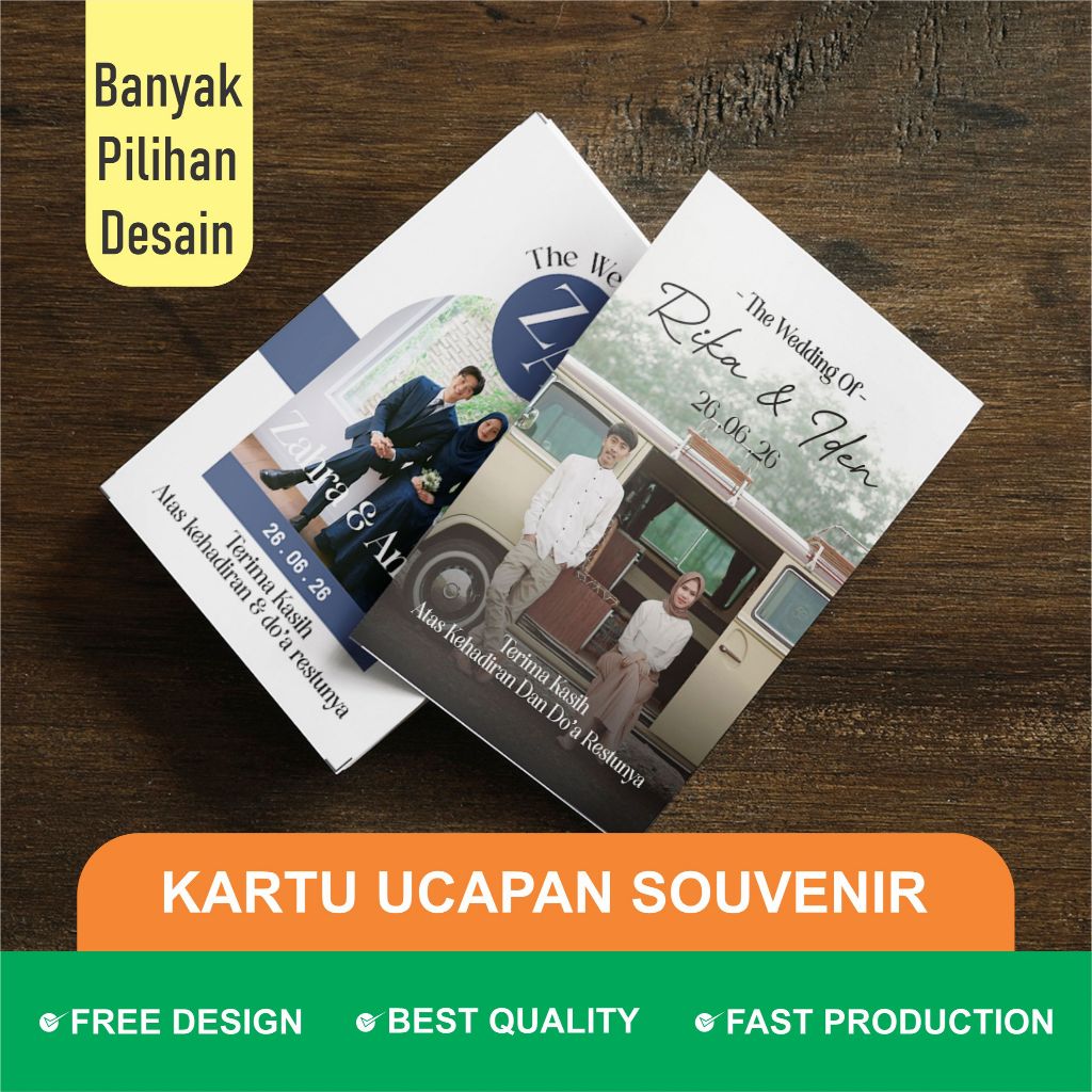 kartu ucapan terimakasih souvenir pernikahan pakai foto | Kartu Hamper custom | wedding card 083