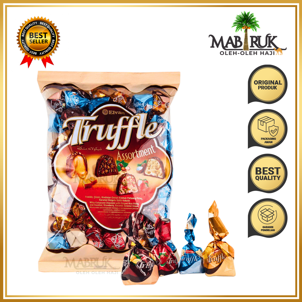

Cokelat Elvan TRUFFLE Coklat Arab Turki Turkey untuk Cemilan Oleh Oleh Haji dan Umroh