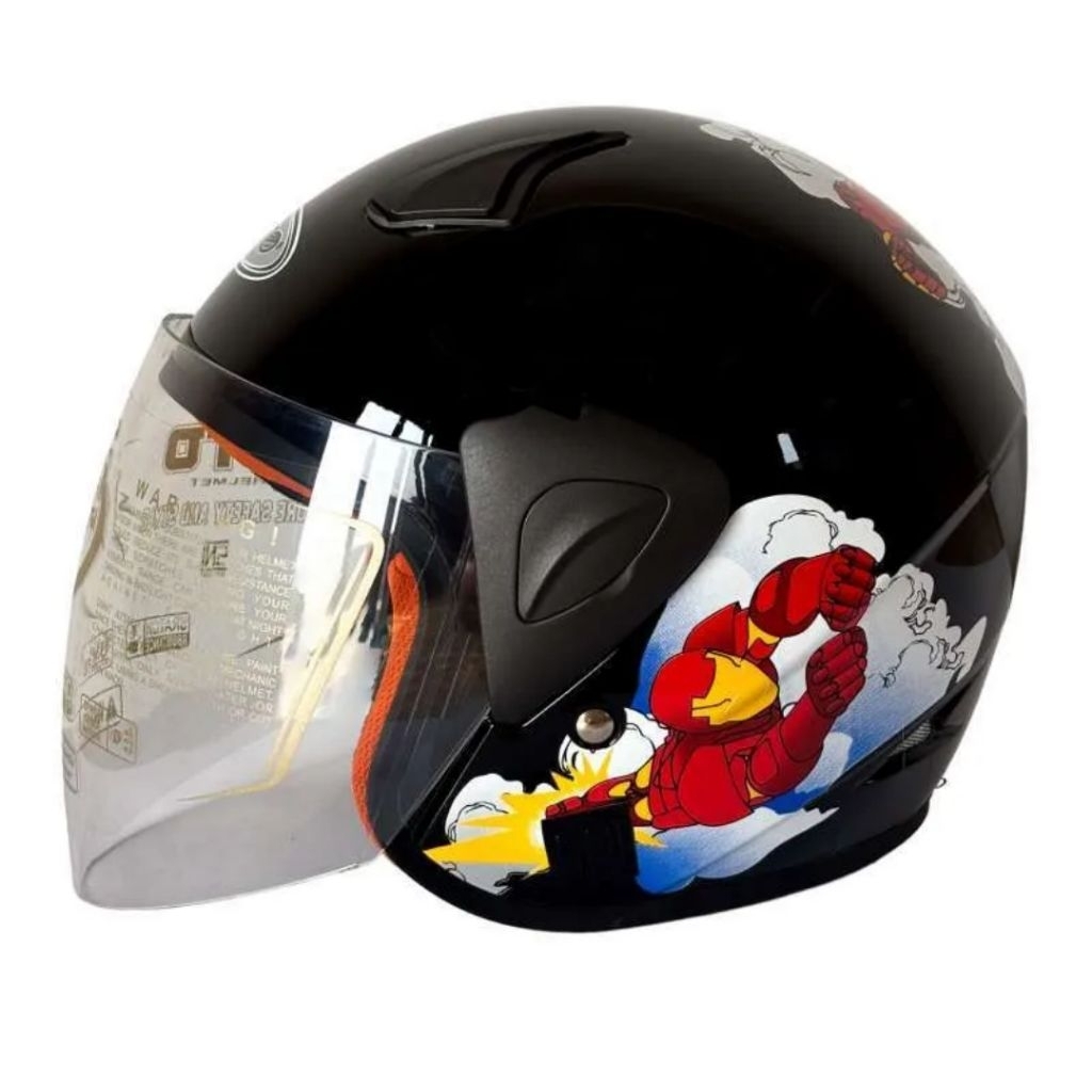 helm anak motif iron man