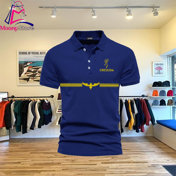 COD T-shrit POLO kerah Cresida Terbaru Gold Kaos Kerah Dewasa Shirt / Kaos Pria Polo / Kaos Seragam