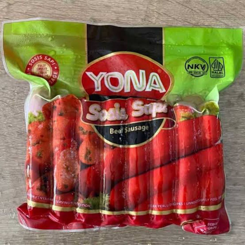 

Sosis Sapi Yona Merah 450gr Isi 15