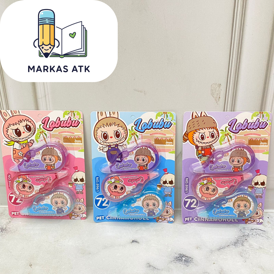 

Paket Tipex Kertas Labubu The Monsters 3 in 1 Total Panjang 72M Pita Koreksi Karakter Viral Alat Tulis Sekolah Kekinian Bisa Grosir dan Satuan COD